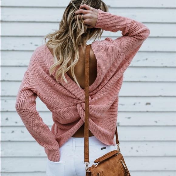 Just Like Friday Sweaters - 5🌟Sunny Day Sexy Pink Long Sleeve Cozy Sweater